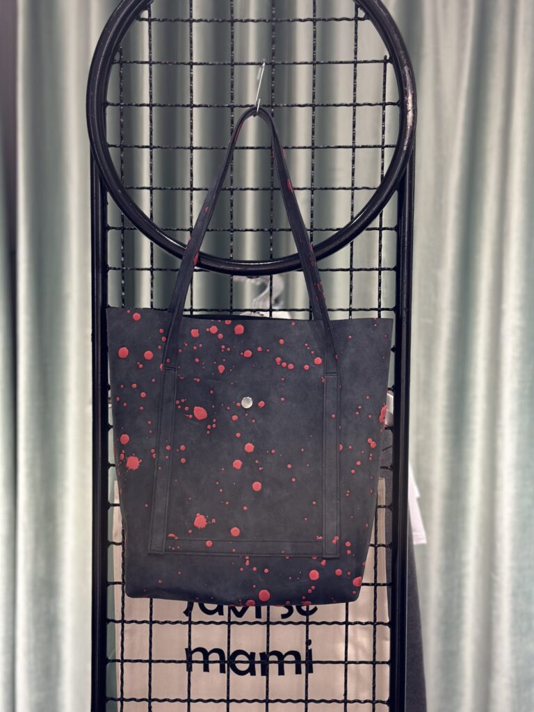 Capri Leather Shopper ~ Black Salmon Spots