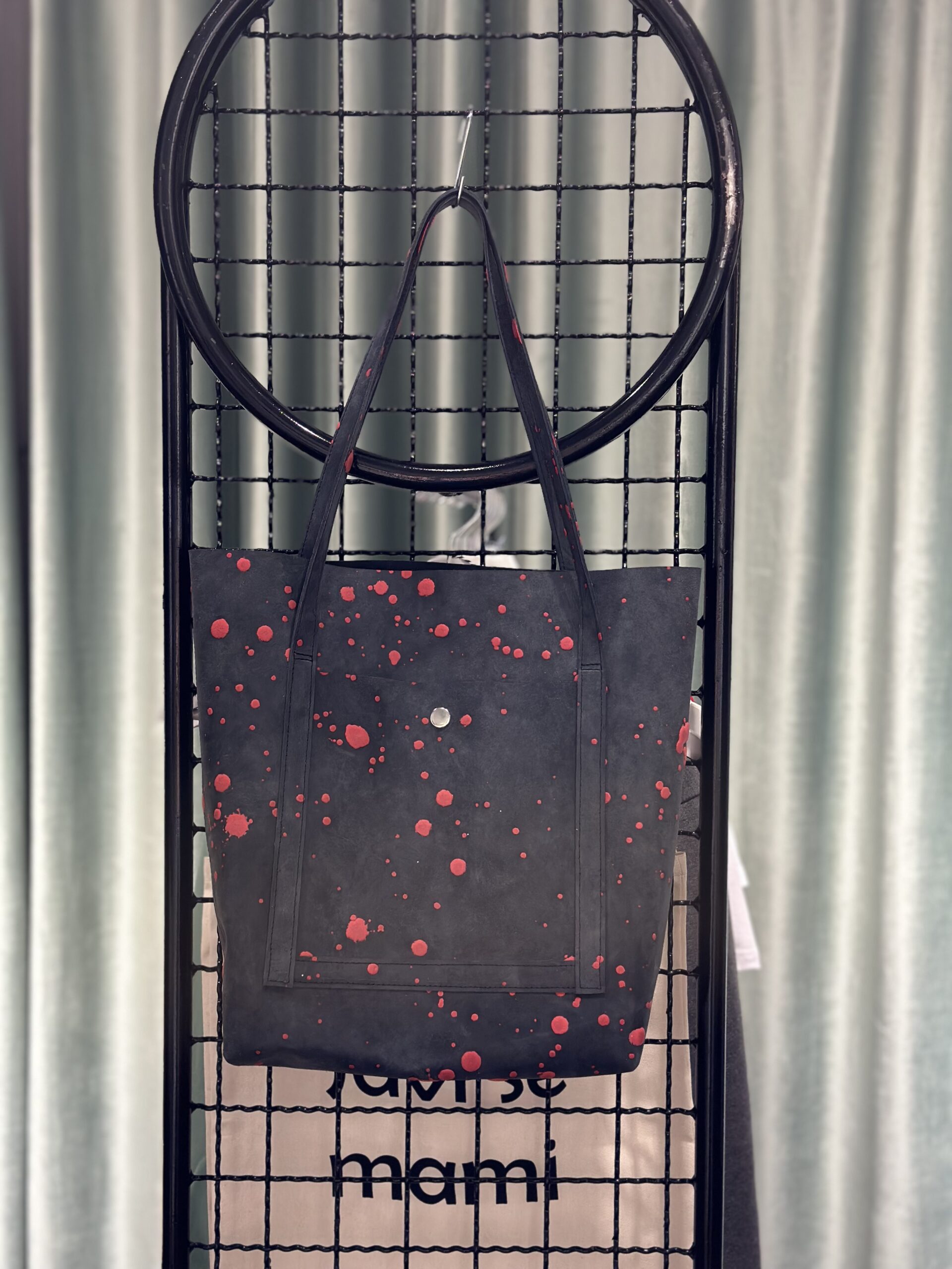 Capri Leather Shopper ~ Black Salmon Spots