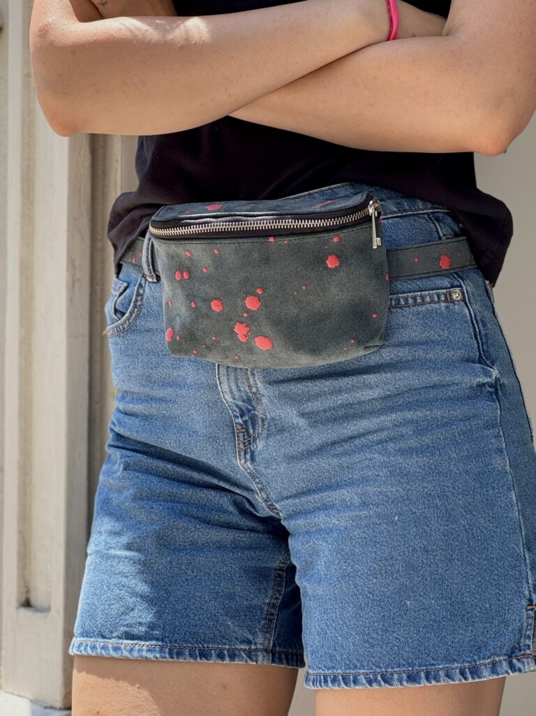 Grey Red Splash~Belt Bag