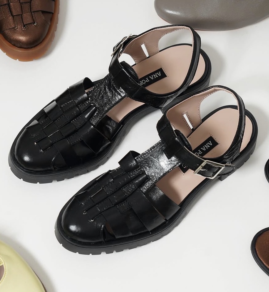 Bali Fisherman Sandal ~ Black Leather