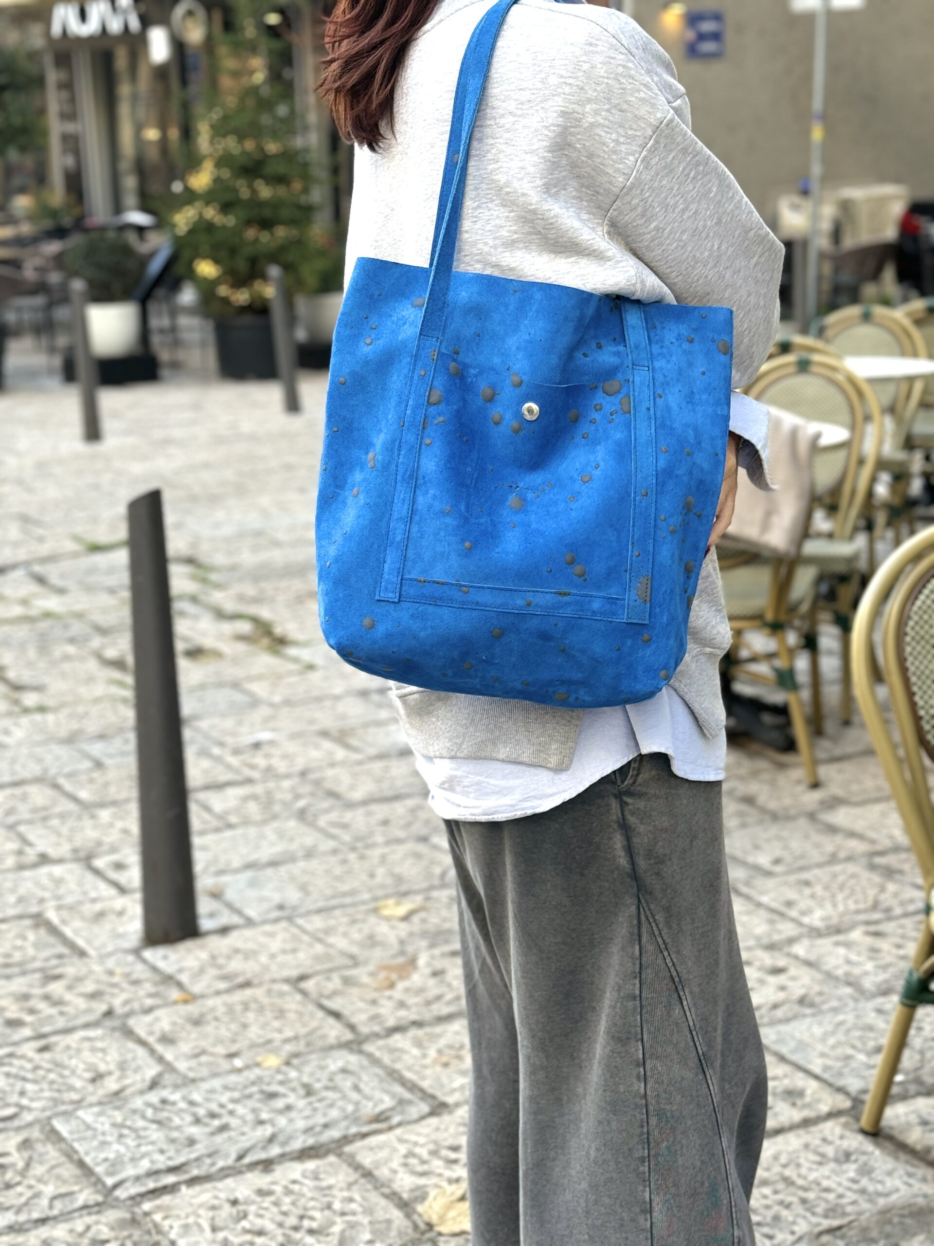 Capri Leather Shopper ~ Blue